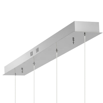 Elyse Teardrop Modern Mid-Century Iron/Acrylic Integrated Linear LED Pendant - JONATHAN Y